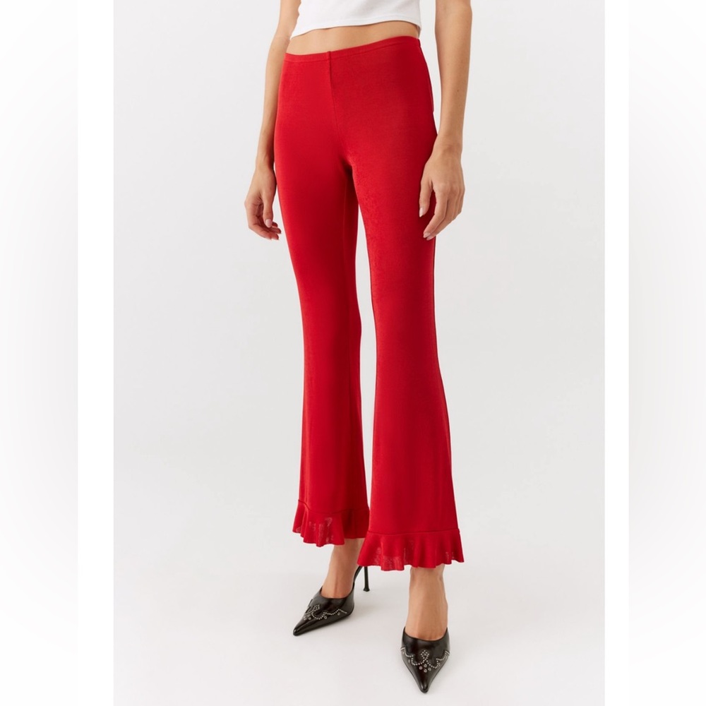 NWT UO Sonia Ruffle Ruched Flare Pants